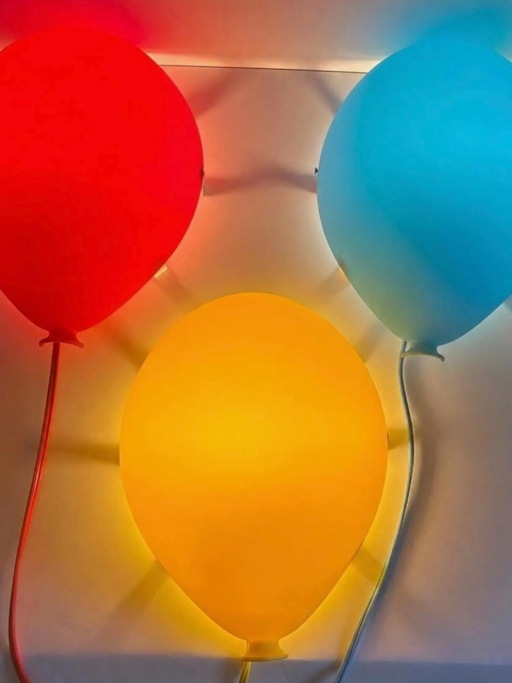 IKEA Balloon Wall Lights in Red, Blue, Yellow